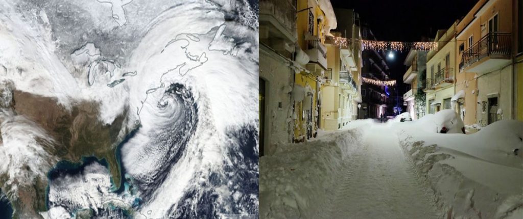 عواصف ثلجية تضرب شمال الكرة الأرضية